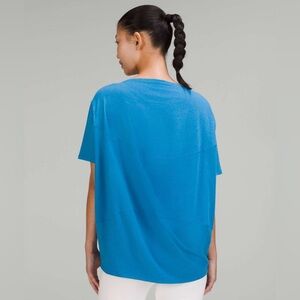 Back In Action Organic Cotton Tee Heathered Poolside Size 4